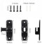 Barn Door Lock Hardware, 90 Degree Right Angle Gate Latches Flip Latch Safety Door Bolt Latch Lock, Barn Sliding Door Latch Lock Suitable for Garden, Bathroom, Outdoor, Garage, Window