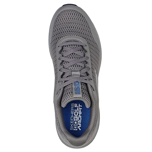 Skechers Men's Max Fairway 3 Arch Fit Spikeless Golf Shoe Sneaker, Charcoal/Navy, 12 US