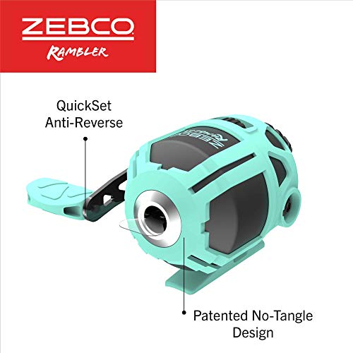 Zebco Kids Rambler Telescopic Spincast Reel and Fishing Rod Combo, 24.5-Inch to 5-Foot 3-Inch Telescopic Fishing Pole, Changeable Right- or Left-Hand Retrieve, Pre-Spooled with 8-Pound Line