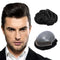 LLwear Toupee for Men 100% European Human Hair Pieces for Men 8x10 inch PU with Lace Front Replacement System for Men #1 Jet Black Color