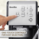 Breville One-Touch CoffeeHouse Coffee Machine | Espresso, Cappuccino & Latte Maker | 19 Bar Italian Pump | Automatic Milk Frother | ESE Pod Compatible | Black [VCF107]