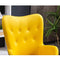 (Yellow) - Roundhill Furniture AC155YL Doarnin Silky Velvet Tufted Button Accent Chair, Yellow