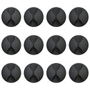 12 Pack Cable Clips, Znben Cord Organizer Holder Adhesive Cord Management Charger Wire Holder Clips for Desk, Home, Office, Car, Cubicle, Nightstand - Black