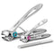 SZQHT Extra Wide Jaw Opening Nail Clippers for Thick Nails Cutter for Ingrown Toenail Clippers & Fingernails Manicure Set,Pedicure Kit,Men & Women(Silver)