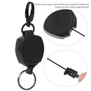Retractable Key Chain Multitool Carabiner Key Holder Portable Keychain Holder Reel 23.6 inch Keychain with Stretchable Lanyard(A)
