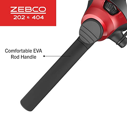 Zebco 202 & 404 Spincast Reels and Fishing Rod Combos (2-Pack), 5-Foot 6-Inch 2-Piece Fishing Pole, Size 30 and 40 Reels, Right-Hand Retrieve, Pre-Spooled with 10 lb and 15 lb Cajun Line, Black/Red