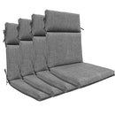 BOSSIMA Indoor Outdoor High Back Chair Cushions Replacement Patio Chair Seat Cushions Set of 4 (Olefin Light Grey)