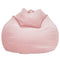Stuffed Animal Storage Bean Bag Chair Cover (No Filler) - Stuffable Zipper Beanbag Cover Cotton Linen - Memory Foam Beanbag Replacement Cover for Adults and Kids Without Filling