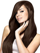 Hair2Heart 25 x 0.8g Premium Nanoring Straight Human Hair Extension, Chocolate Brown, 50 cm Length