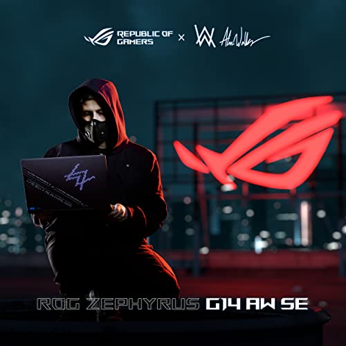 ASUS ROG Zephyrus G14 Alan Walker Special Edition Laptop, 14” 120Hz WQHD Display, GeForce RTX 3050 Ti Graphics, AMD Ryzen 9 5900HS Processor, 16GB DDR4 Memory, 1TB SSD Storage, GA401QEC-K2064T