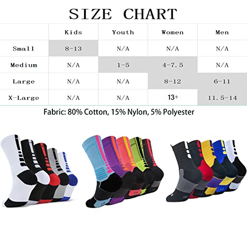 Men's Soccer Socks Anti Slip Non Slip Grip Pads for Football Basketball  Sports Grip Socks, 4 Pair B0BDF3FTVL White