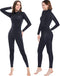 (Medium, Women's Fullsuit 3mm / Black) - Dark Lightning 3mm Wetsuit Women, Women's Wetsuit Long Sleeve Full Suit with Premium Neoprene, Kids 2mm One Piece Wet Suits for Fishing,Scuba Diving,Surfing, Swimsuit Kids for Girls