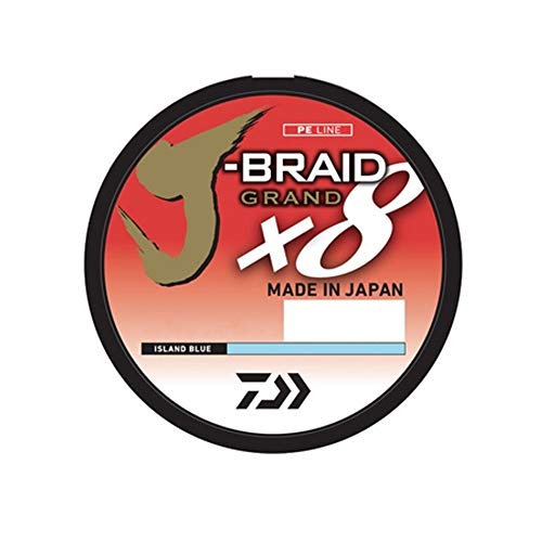 Daiwa Unisex-Adult J-Braid Grand 8X Bulk Spool JBGD8U20-3000IB, Island Blue, One Size