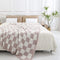 Bearberry Fuzzy Checkerboard Grid Throw Blanket Knitted Soft Cozy Warm Microfiber Blanket Decor for Couch Sofa Bed Travel Home (Cream, 50''x60'')