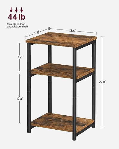 Vasagle LET273B01 Storage Shelf Side Table, Vintage Brown