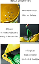 2-In-1 Lemon Lime Squeezer - Hand Juicer Lemon Squeezer Gets Every Last Drop, Lime Juice Press Manual Press for Extracting the Most Juice Possible Cool Fruit Tool for Kitchen Safe No Pulp or Seeds