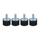 Yosoo 4Pcs M6 Rubber Mounts Shock Absorber Anti Vibration Silentblock Car Boat Bobbins