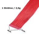 Hair2Heart 10 x 2.5g Premium Tape Straight Human Hair Extension, Burgundy, 50 cm Length