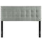 (Queen, Gray Fabric) - Modway Lily Upholstered Tufted Fabric Headboard Queen Size In Grey