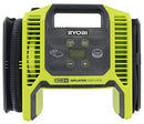 Ryobi Portable air Compressor for Car Tires, 12V DC Air Compressor tire inflator Pump, 150 PSI with Emergency LED Flashlight for Car, Motorcycles, Bicycles,Inflatables