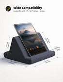 Tablet Pillow Stand, Pillow Soft Pad for Lap - Lamicall Tablet Holder Dock for Bed with 6 Viewing Angles, Compatible with iPad Pro 9.7, 10.5,12.9 Air Mini 4 3, Kindle, Galaxy Tab, E-Reader - Dark Gray