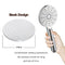 Decaura 9" Rain Shower Head Set 2 in 1 Shower Rail Wall Mounted 3-Mode Handheld Spray Round Bathroom(Chrome)