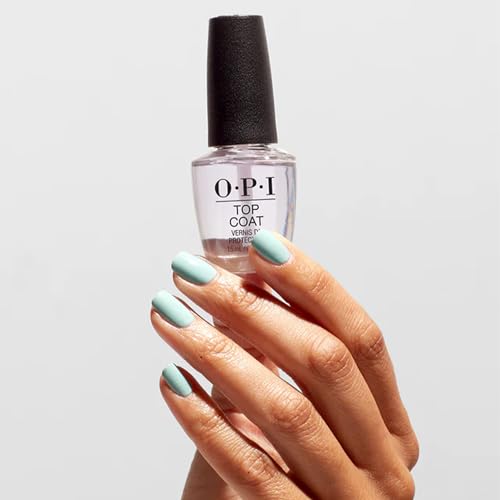 OPI Nail Lacquer Top Coat, Nail Polish Top Coat, Protective High-Gloss Shine, Up to 7 Days of Wear, 15ml