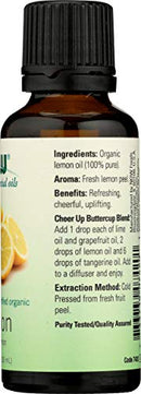 Now Foods, Essential Oil Lemon Organic, 1 Fl Oz