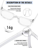 Oversized Blue Light Blocker Glasses for Women Square Computer Eyeglasses Reduce Eye Strain