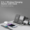 3 in 1 Charging Station Compatible for Apple Devices Alarm Clock with Wireless Charging Station Charger for Apple Watch Ultra 9 8 7 SE 6 5 iPhone 15 14 13 12 11 Pro Max 8 Airpod Samsung/Google