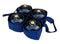Acclaim Liege Classic Four Bowls Nylon Carrier For Level Green Lawn Flat Short Mat Indoor & Outdoor Bowling (Navy Blue)