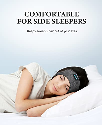 Sleep Headphones Wireless Headband, Music Sleeping Headband Ultra-Soft Headband Headphones for Side Sleepers, Birthday Christmas Sleeping Gifts for Women Men