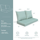 BOSSIMA Sunbrella Patio Furniture Cushions Comfort Deep Seat Glider Loveseat Cushion Indoor Outdoor Seating Cushions,Mixed White/Beige