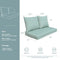BOSSIMA Sunbrella Patio Furniture Cushions Comfort Deep Seat Glider Loveseat Cushion Indoor Outdoor Seating Cushions,Mixed White/Beige