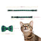 2PCS Breakaway Bowtie Pet Collar with Bell(Red&Green plaid style),Christmas Dog Collar with Bow, Christmas Plaid Dog Bow tie, Adjustable Cotton Red Bowtie Dog and Cat Valentine's Day Collars for Kitty, Puppy, Dogs,Small Pets