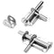 DACUAN Wooden Door Latch, 2Pcs Sliding Bolt Gate Latch, Heavy Duty Stainless Steel Lock Hasp Sliding Bolt Safety Hardware Kit