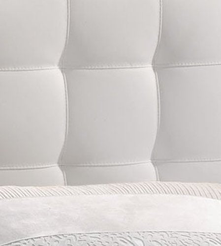 (King, White Vinyl) - Modway Lily Upholstered Tufted Vinyl Headboard King Size in White