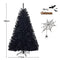 1.8m/2.25M Christmas Tree, Artificial Black Christmas Tree with Sturdy Metal Stand, 1036/1258 Branch Tips PVC Needles, Easy-Assembly, Festival Decor for Home, Garden, Halloween, Black (1.8M)