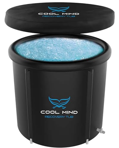 Ice Bath Tub for Athletes - Cold Plunge Tub Outdoor and Indoor - Cold Plunge Barrel for Muscle Recovery - Portable Ice Bath Tub for Cold Water Therapy - Ice Bath Tub for Adults With Lid by Cool Mind