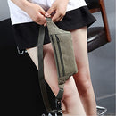 2023 Running Sport Canvas Bum Bag Waist Phone Money Belt Zip Hiking Pouch Wallet Black