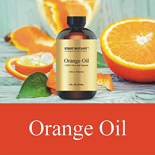 100% Pure Orange Essential Oil - Premium Orange Oil for Aromatherapy, Massage, Topical & Household Uses - 1 fl oz (Orange)