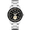 SEIKO Men's Black Dial Silver Stainless Steel Band Presage Automatic Watch, Black, Casual, Classic, Dress/Formal