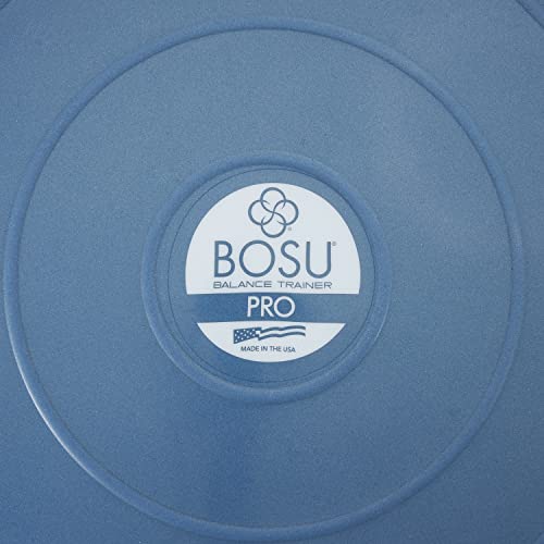 Bosu Pro Multi Functional Home Gym 26 Inch Full Body Balance Strength Trainer Ball Equipment with Guided Workouts and Pump, Blue