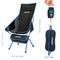 Outdoor Camping Chair Portable Lightweight Folding Camp Chairs with Headrest High Back for Outdoor Hiking Travel Picnic Fishing Backpacking Blue