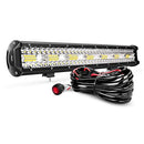 Nilight 20Inch 420w Triple Row Flood Spot Combo 42000LM Bar With Heavy Duty Wiring Harness for Off Road Lights