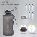 GEMFUL Large Water Bottle 2.2 Liter with Handle Sports Water Jug with BPA Free for Gym Travel Camping