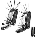 ROCKBROS Bike Repair Kits 16 In 1 Multi-Function Bike Tool Kits Portable Foldable Bike Multitool Cycling Tool Kit Bike Tool Allen Wrench Tire Levers