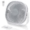 SmartDevil Small USB Desk Fan, 3 Speeds Portable Personal Desktop Table Fan with Pasteable Hook, Dual 360° Adjustment Mini Fan, Quiet Operation, for Home Office Car Outdoor Travel (White)