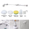 4000Mah Electric Spin Scrubber AU Power Adapter Rechargeable Battery, 360 Rotation Automatic Clean Tools,Bathroom Broom with 4 Replaceable Cleaning Brush Heads Cleaning Window Tub,Tile,Floor, Bathtub