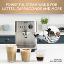 Breville Bijou Espresso Machine | Automatic and Manual Espresso, Cappuccino & Latte Maker | 15 Bar Pump | Steam Wand | Silver [VCF149]